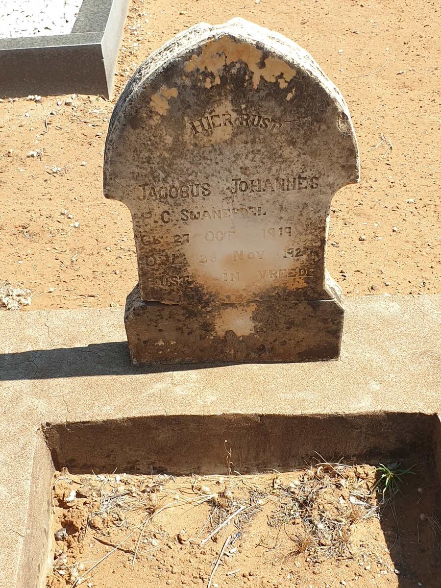 SWANEPOEL Jacobus Johannes P.C. 1919-1927