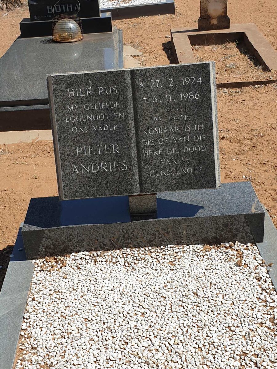 BRAND Pieter Andries 1924-1986