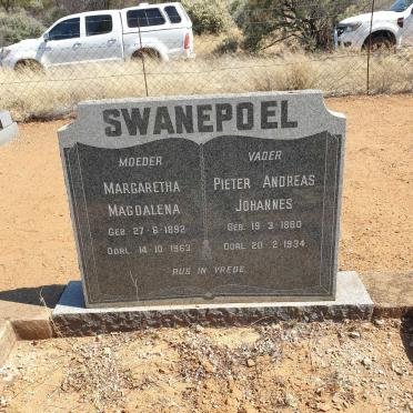 SWANEPOEL Pieter Andreas Johannes 1880-1934 &amp; Margaretha Magdalena 1892-1963