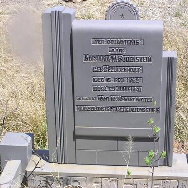 BODENSTEIN Adriana W, nee BEZUIDENHOUT 1852-1941