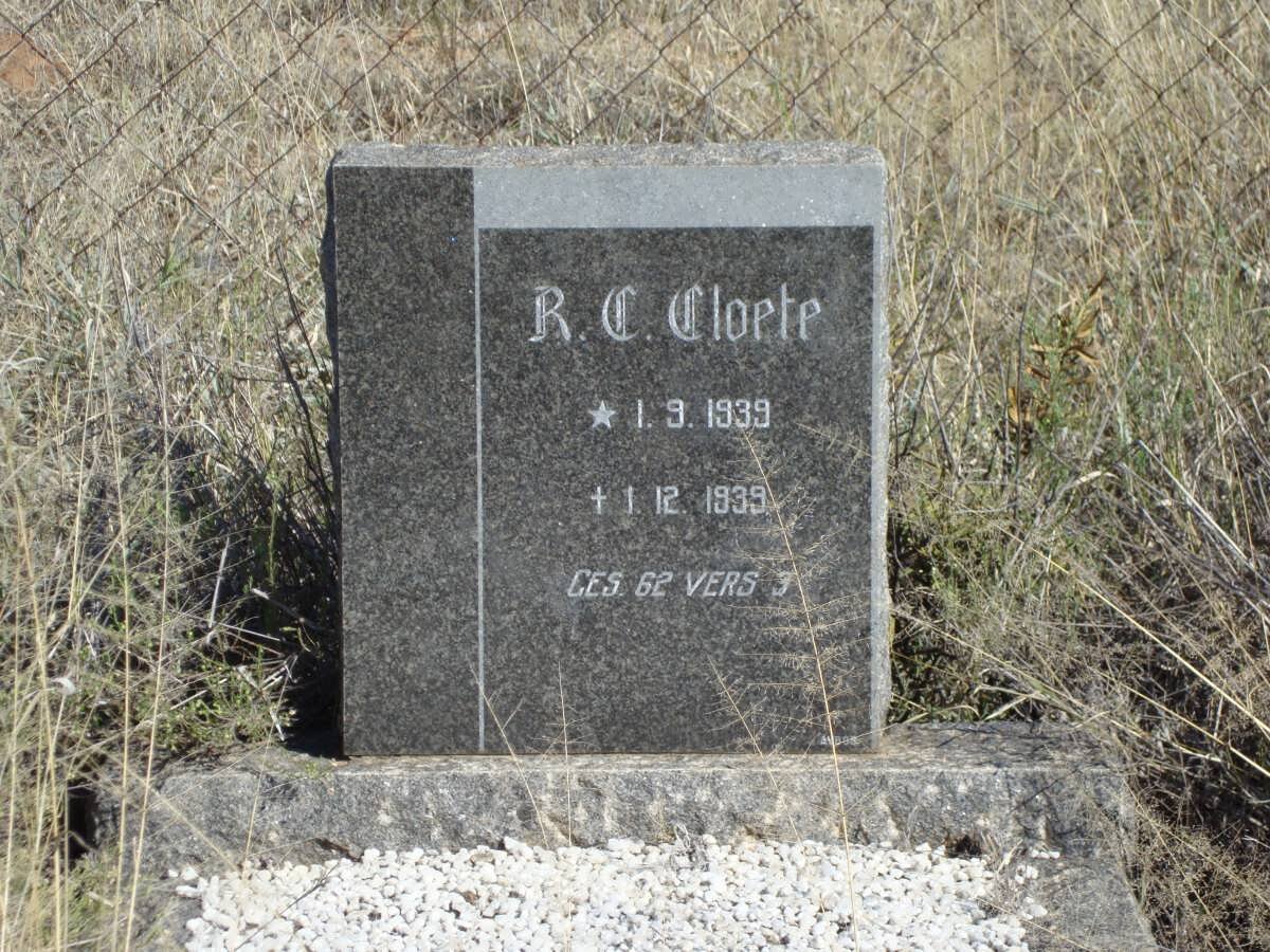 CLOETE R.C. 1939-1939