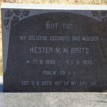 BRITS Hester M.M. 1896-1933
