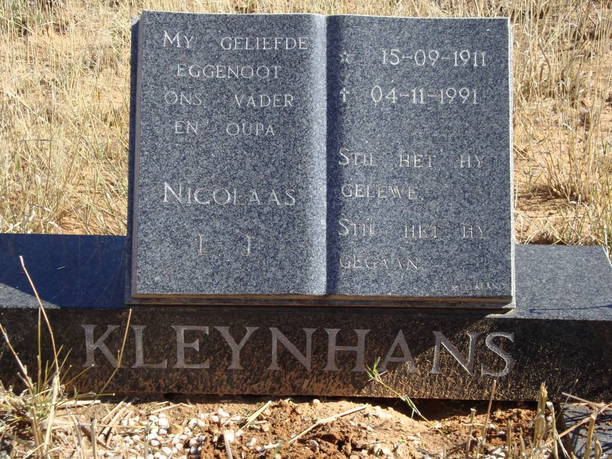 KLEYNHANS Nicolaas L.J. 1911-1991