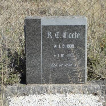 CLOETE R.C. 1939-1939