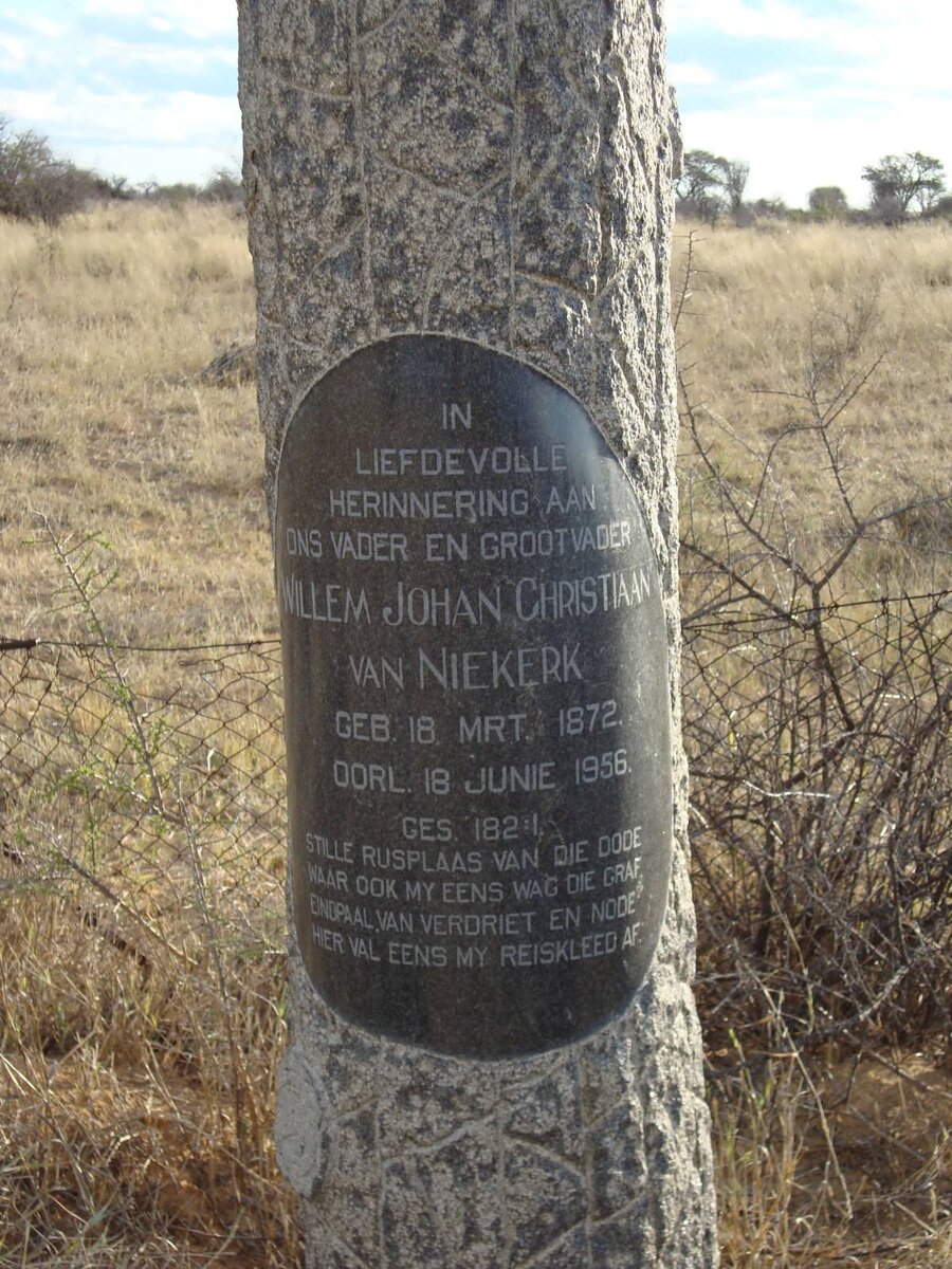 NIEKERK Willem Johan Christiaan, van 1872-1956