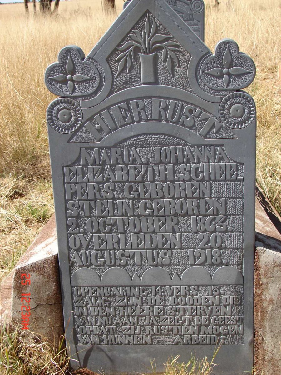 SCHEEPERS Maria Johanna Elizabeth nee STEIJN 1863-1918