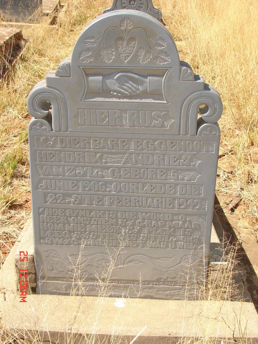 ZYL Hendrik Andries, van 1906-1949