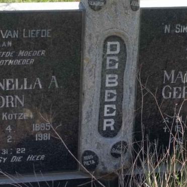 BEER Marthinus Gerhardus, de 1891-1960 &amp; Petronella A. Horn KOTZE 1895-1981