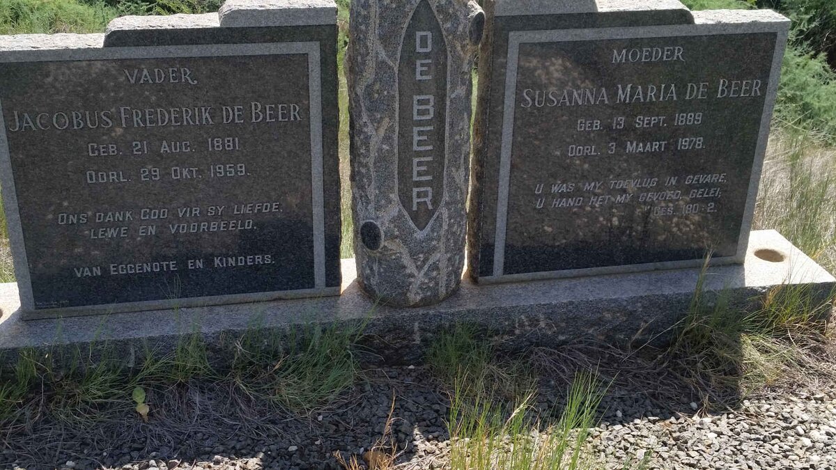 BEER Jacobus Frederik, de 1881-1959 &amp; Susanna Maria 1889-1978
