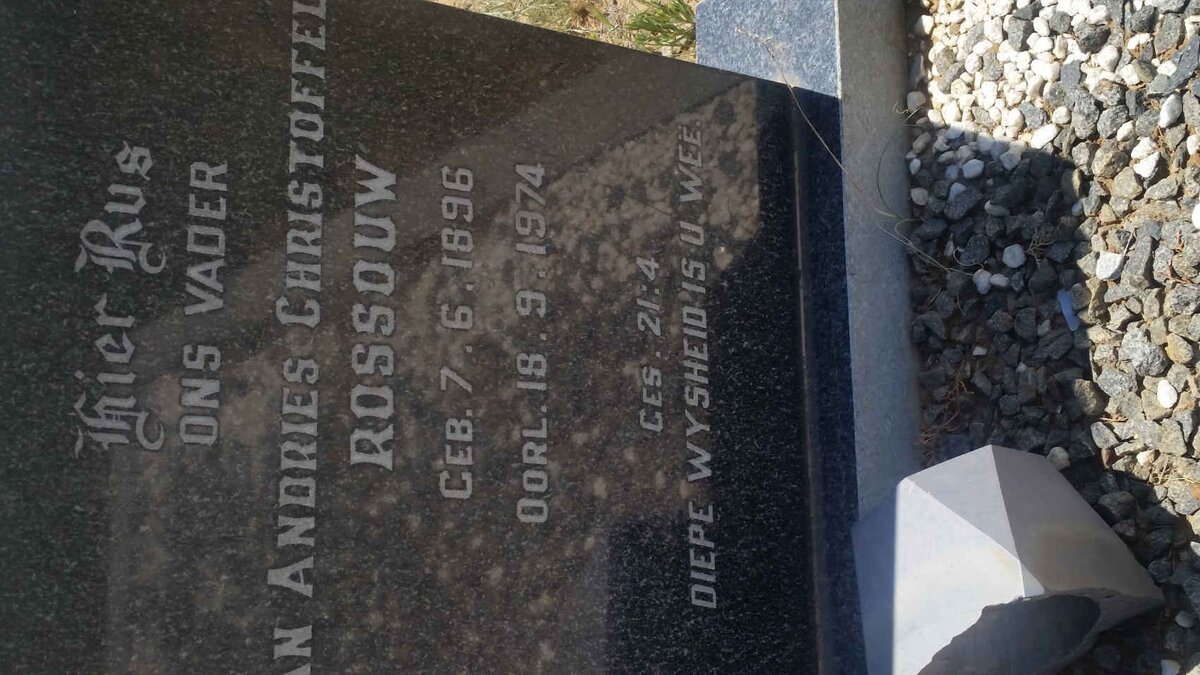 ROSSOUW ?n Andries Christoffel 1896-1974