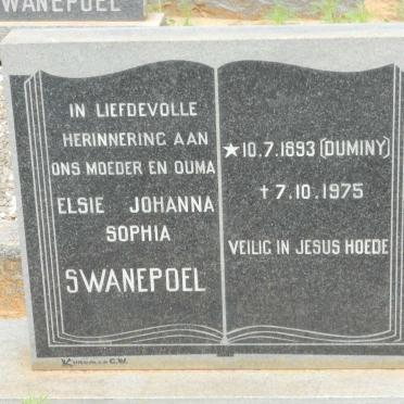 SWANEPOEL Elsie Johanna Sophia nee DUMINY 1893-1975
