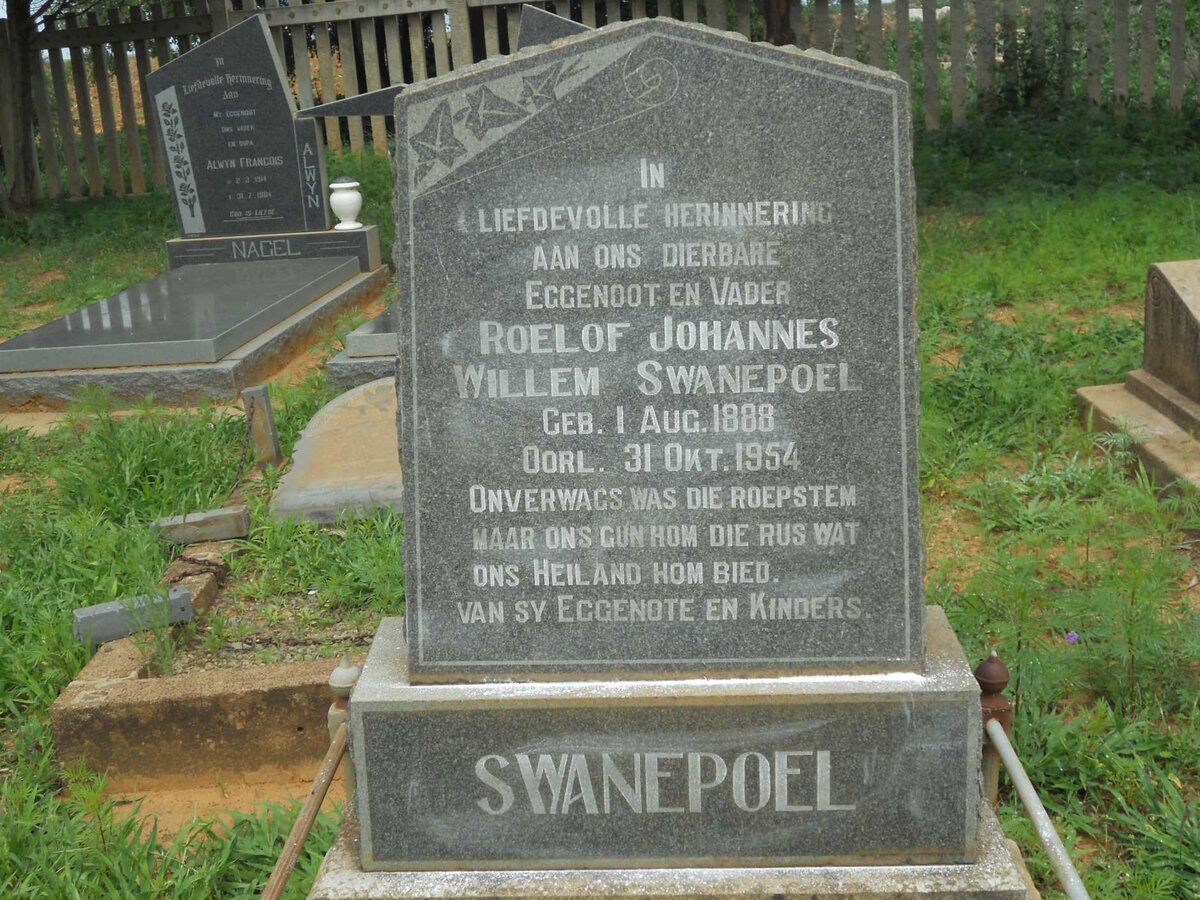 SWANEPOEL Roelof Johannes Willem 1888-1954