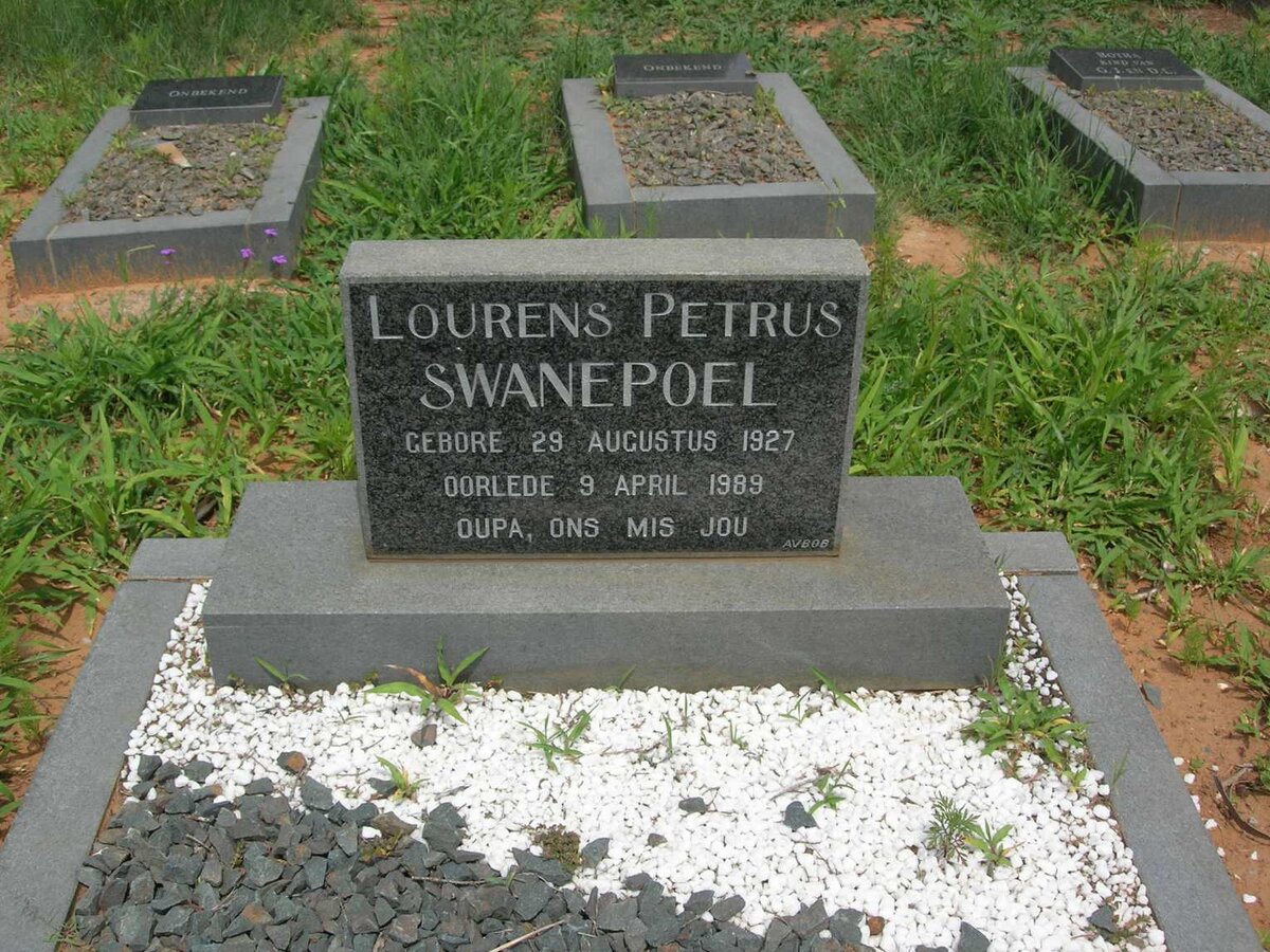 SWANEPOEL Lourens Petrus 1927-1989
