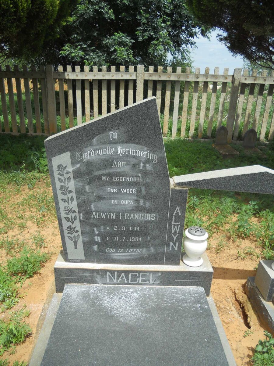 NAGEL Alwyn Francois 1914-1984 &amp; Susanna Maria SWANEPOEL 1917-1996