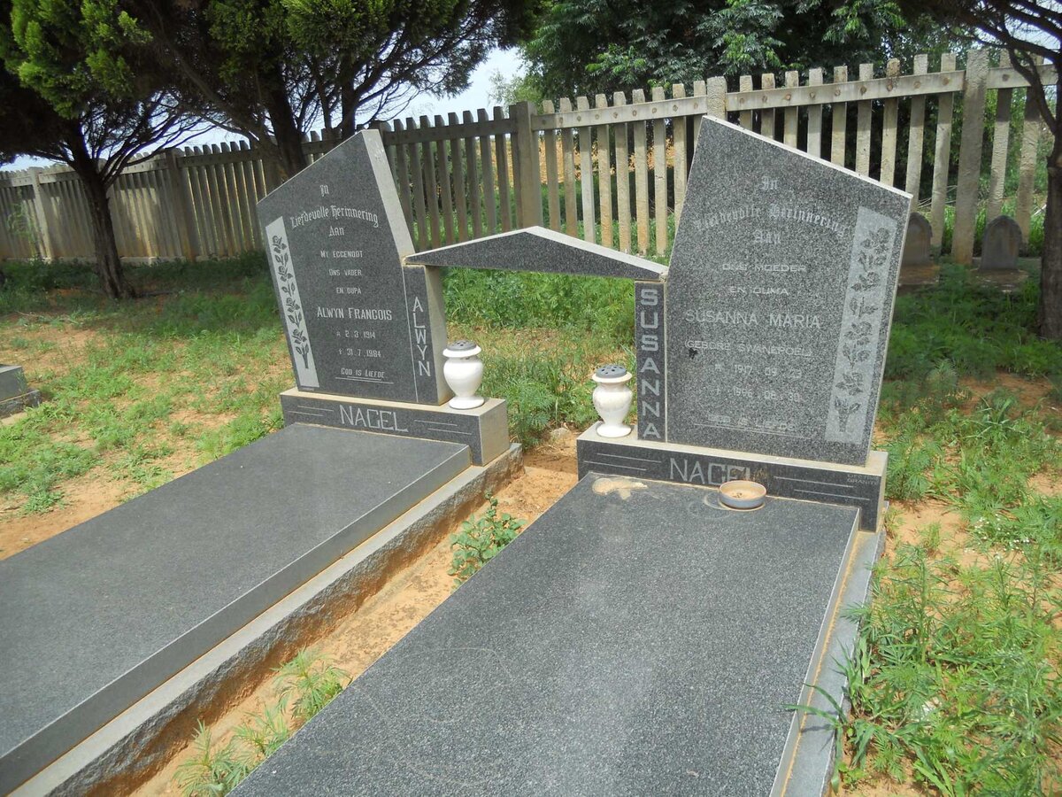 NAGEL Alwyn Francois 1914-1984 &amp; Susanna Maria SWANEPOEL 1917-1996