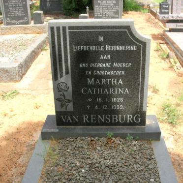 RENSBURG Martha Catharina, van 1925-1999