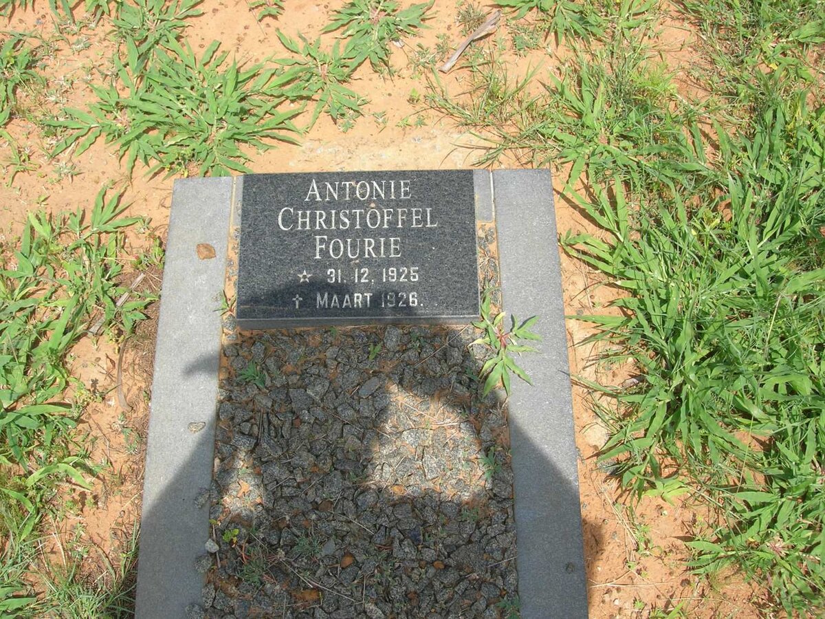 FOURIE Antonie Christoffel 1925-1926
