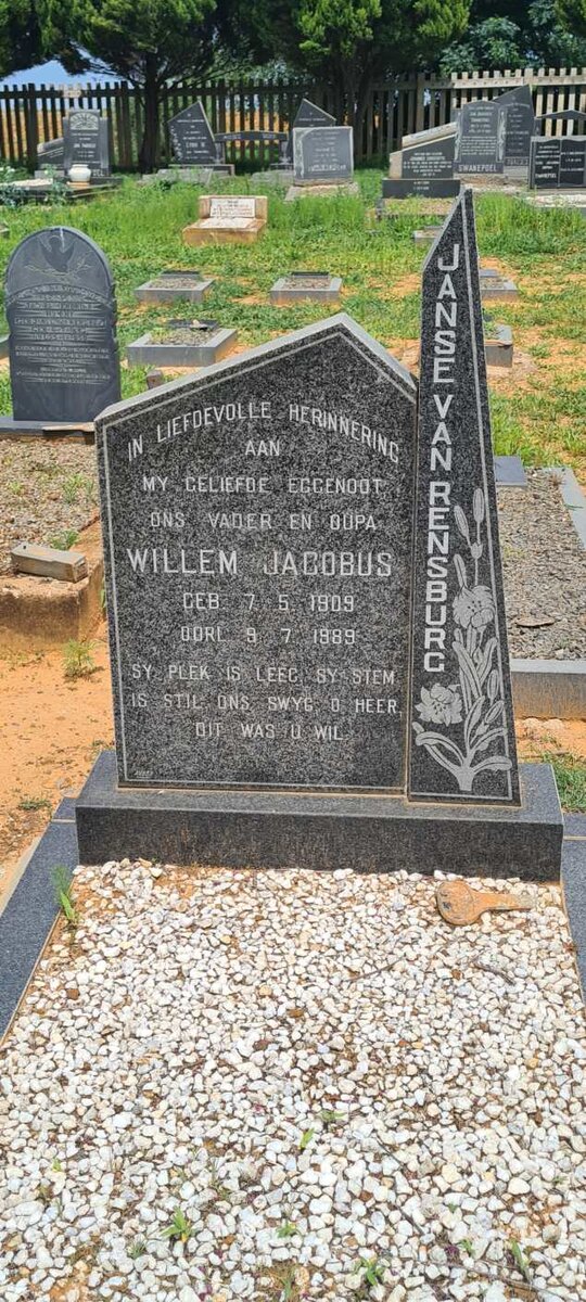 RENSBURG Willem Jacobus, Janse van 1909-1989
