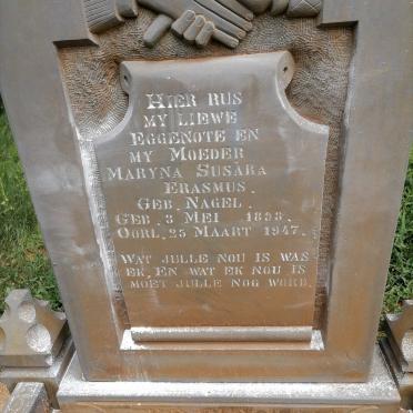 ERASMUS Maryna Susara nee NAGEL 1898-1947