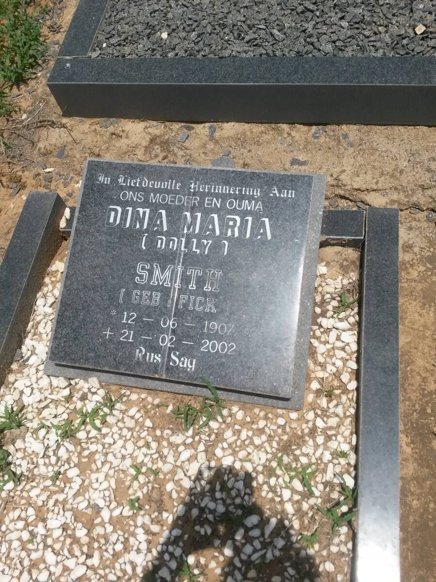 SMITH Dina Maria nee FICK 1907-2002