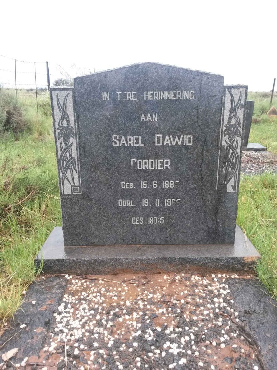 CORDIER Sarel Dawid 1885-1965