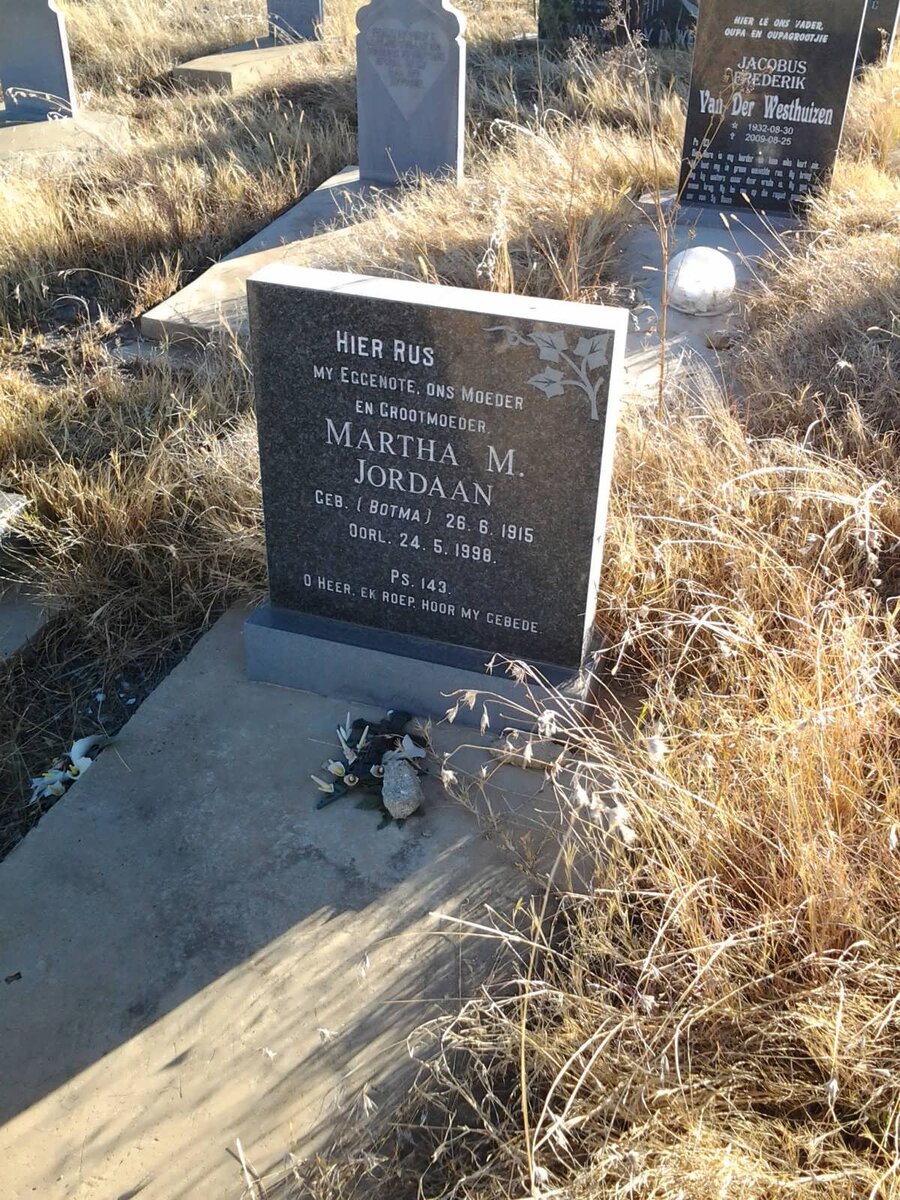 JORDAAN Martha M. nee BOTMA 1915-1998