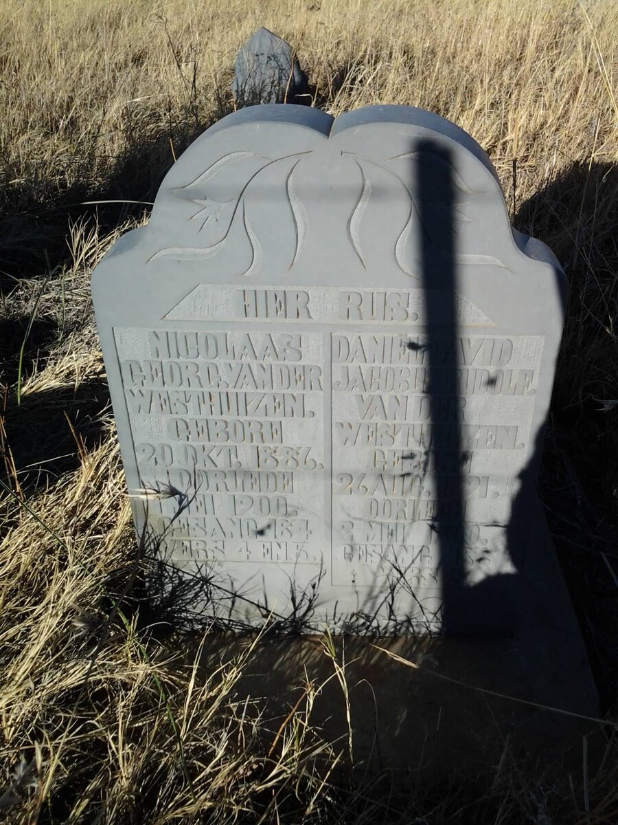 WESTHUIZEN Nicolaas Georg, van der 1886-1900 :: VAN DER WESTHUIZEN Daniel David Jacobus Adolf