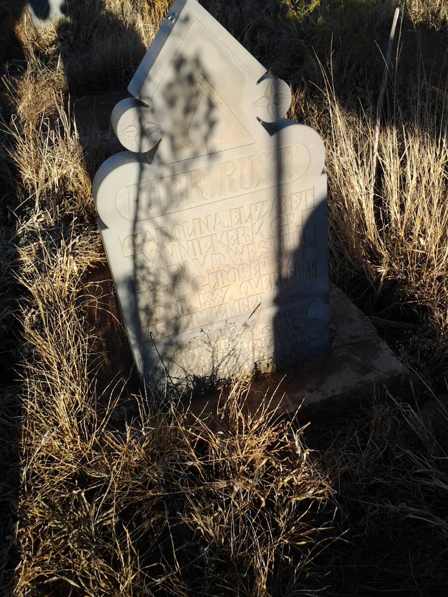 NIEKERK Carolina Elizabeth, van nee V.D. WESTHUIZEN 1887-1922