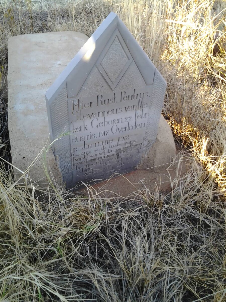 NIEKERK Peutrus Stevanneus, van 1917-1918