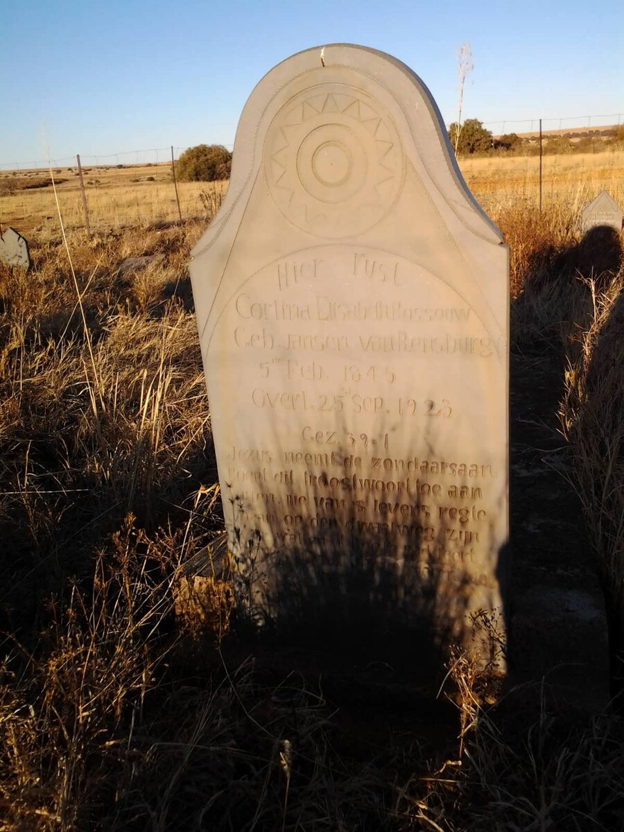 ROSSOUW Corlina Elisabeth nee JANSEN VAN RENSBURG 1845-1923