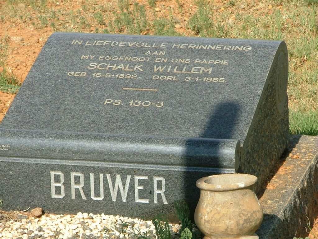 BRUWER Schalk Willem 1892-1965
