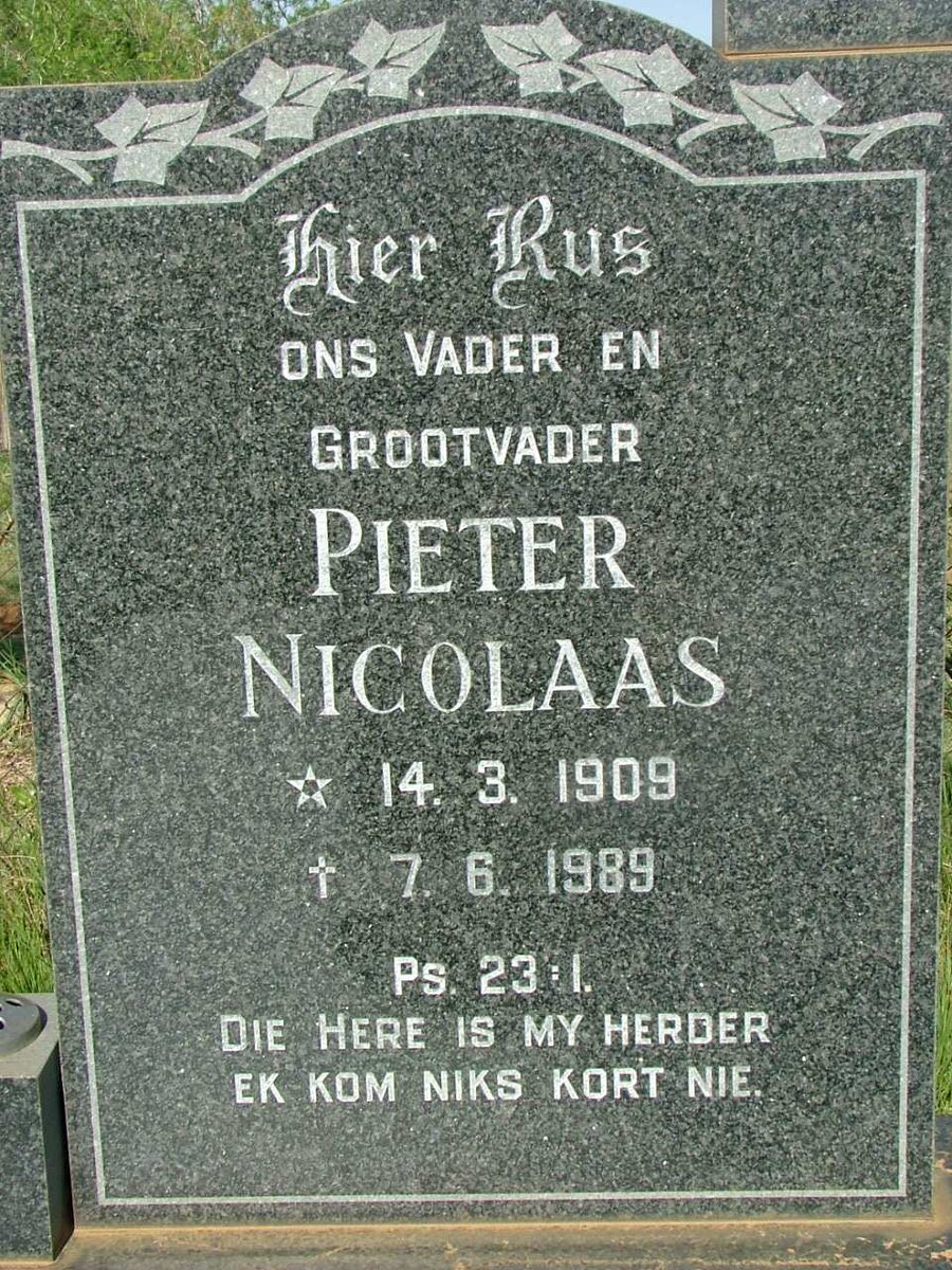 BEER Pieter Nicolaas, de  1909-1989