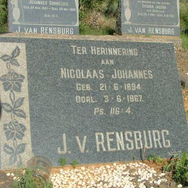 RENSBURG Nicolaas Johannes, J.v. 1894-1967