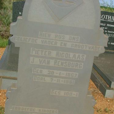 RENSBURG Pieter Nicolaas, J. van 1867-1961