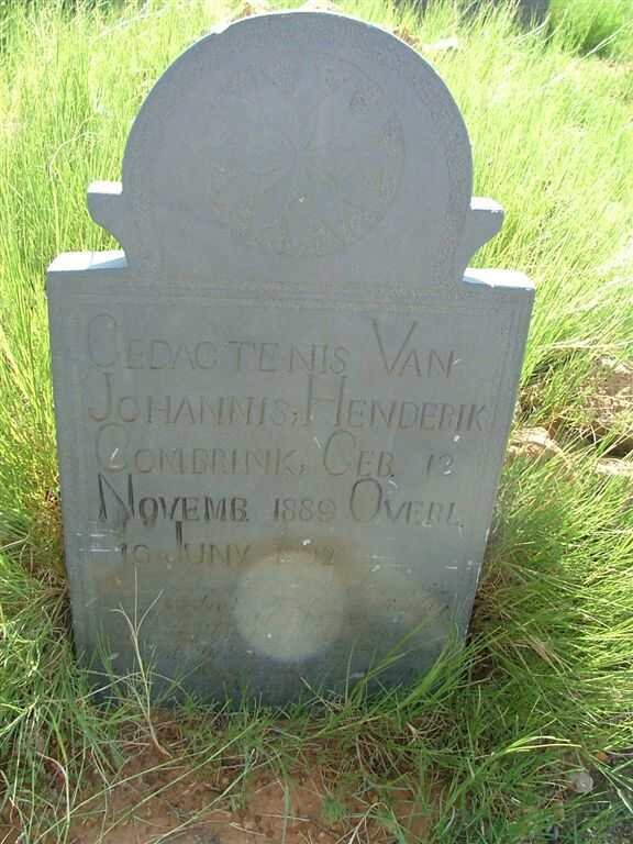 COMBRINK Johannes Henderik 1889-1892