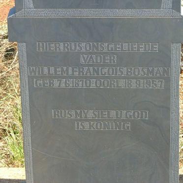 BOSMAN  Willem Francois 1870-1957