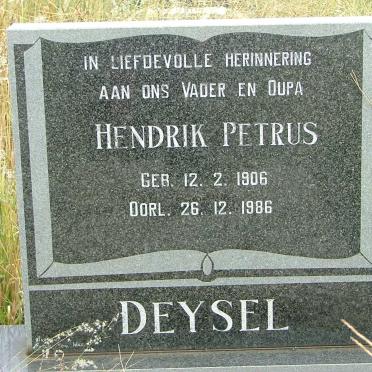 DEYSEL Hendrik Petrus 1906-1986