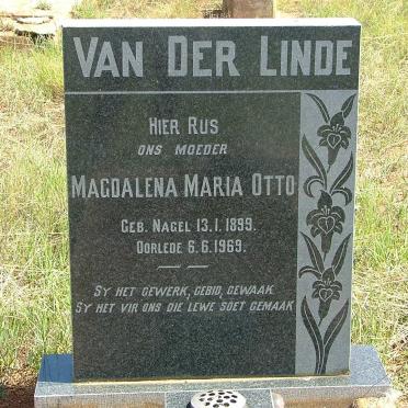 LINDE Magdalena Maria Otto, van der nee NAGEL 1899-1969
