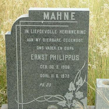 MAHNE Ernst Philippus 1908-1973