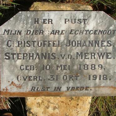 MERWE Christoffel Johannes Stephanis, v.d. 1889-1918