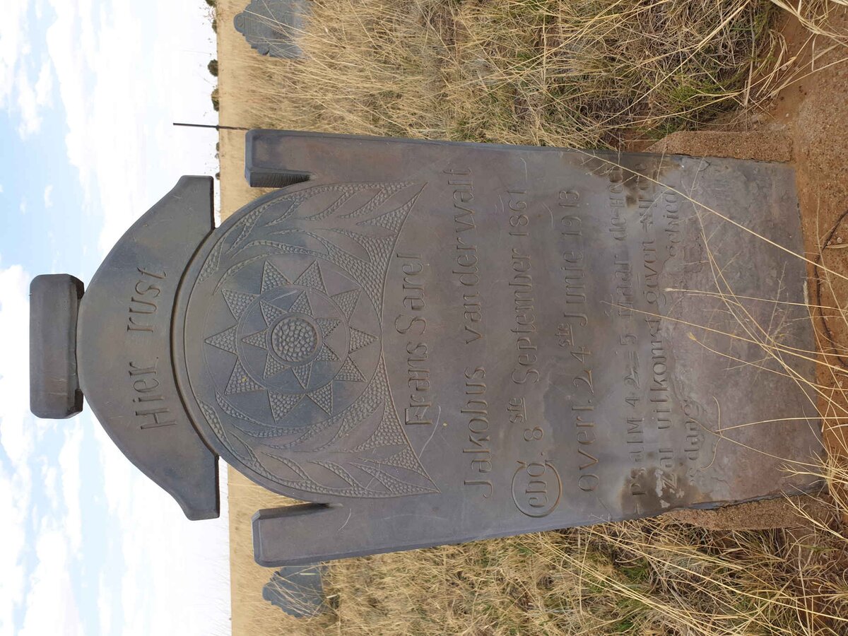 WALT Frans Sarel Jakobus, van der 1861-1913