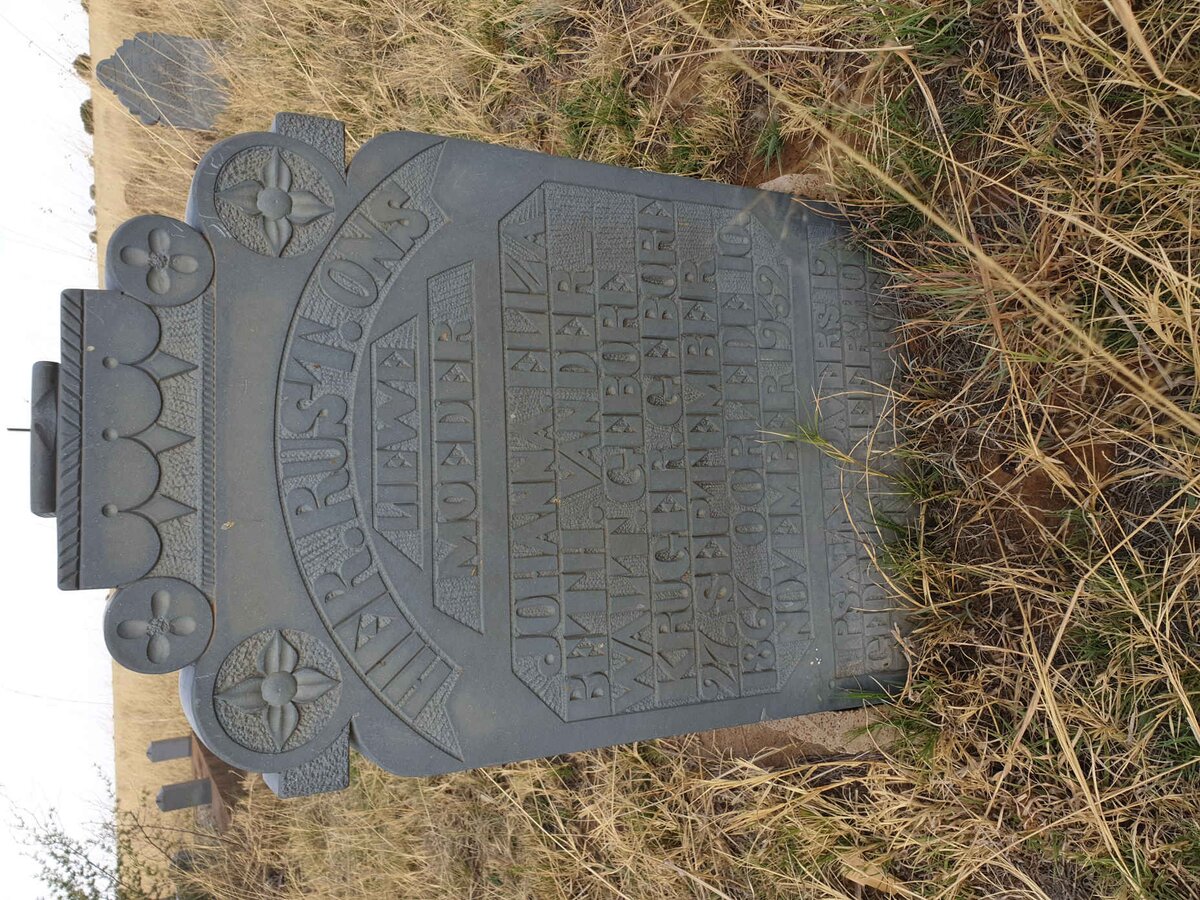 WALT Johanna Elizabeth, van der nee KRUGER 1867-1932