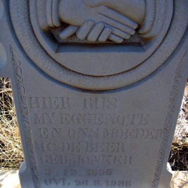 BEER M.C., de nee JONKER 1896-1938