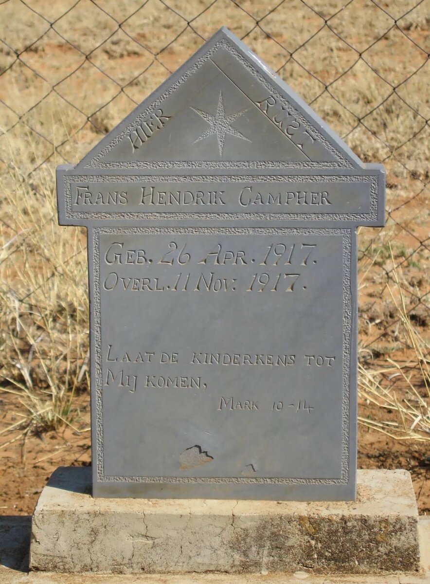 CAMPHER Frans Hendrik 1917-1917