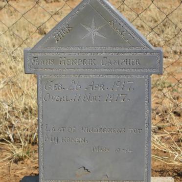 CAMPHER Frans Hendrik 1917-1917
