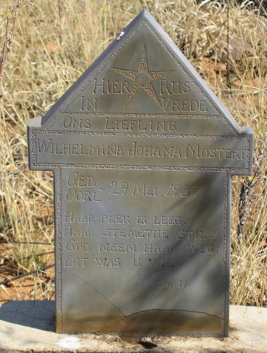 MOSTERT Wilhelmina Johana 1937-1937