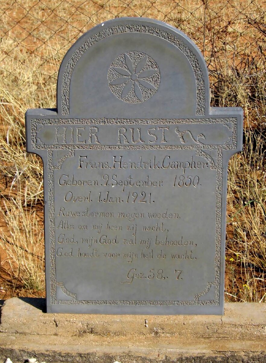 CAMPHER Frans Hendrik 1850-1921