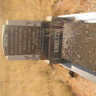KNOETZE Maria Martha Magdalena nee KOTZE 1897-1968
