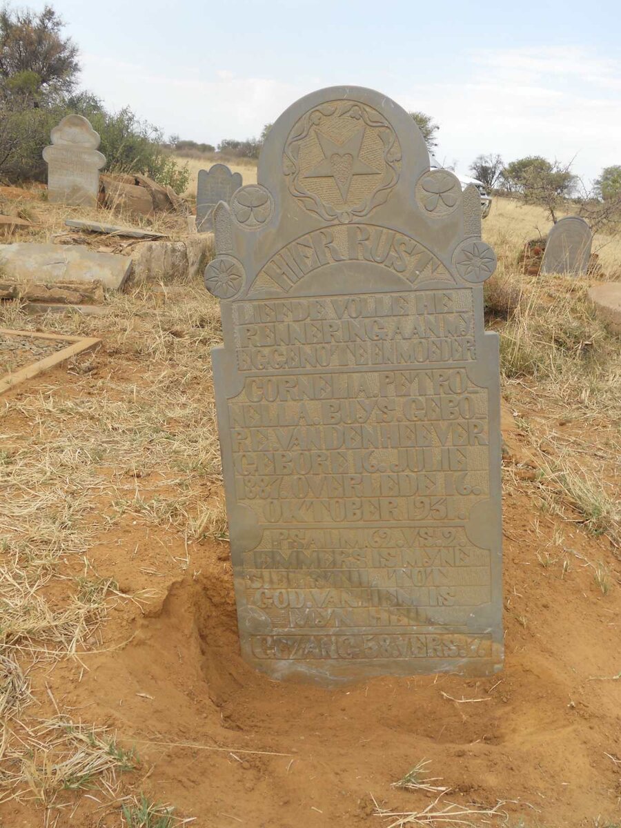 BUYS Cornelia Petronella nee VAN DEN HEEVER 1887-1931