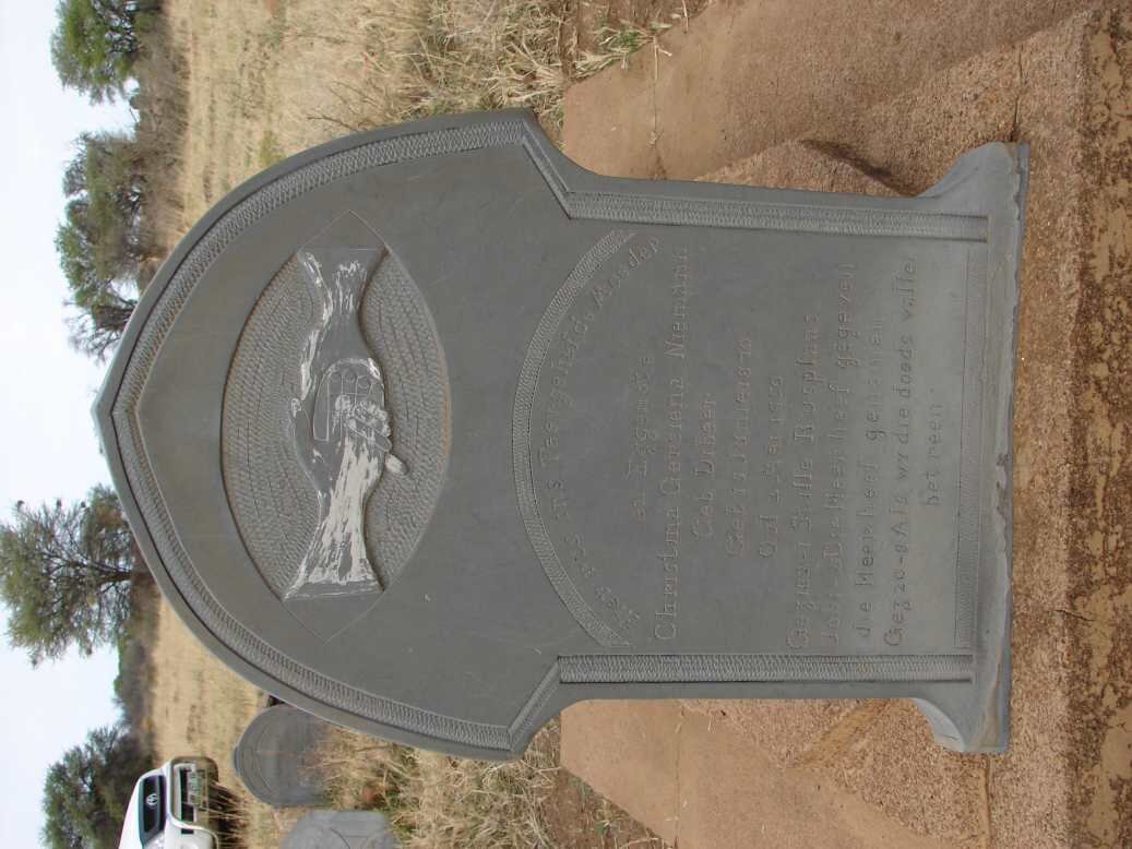 NIEMANN Christina Gersiena nee DE BEER 1897-1950